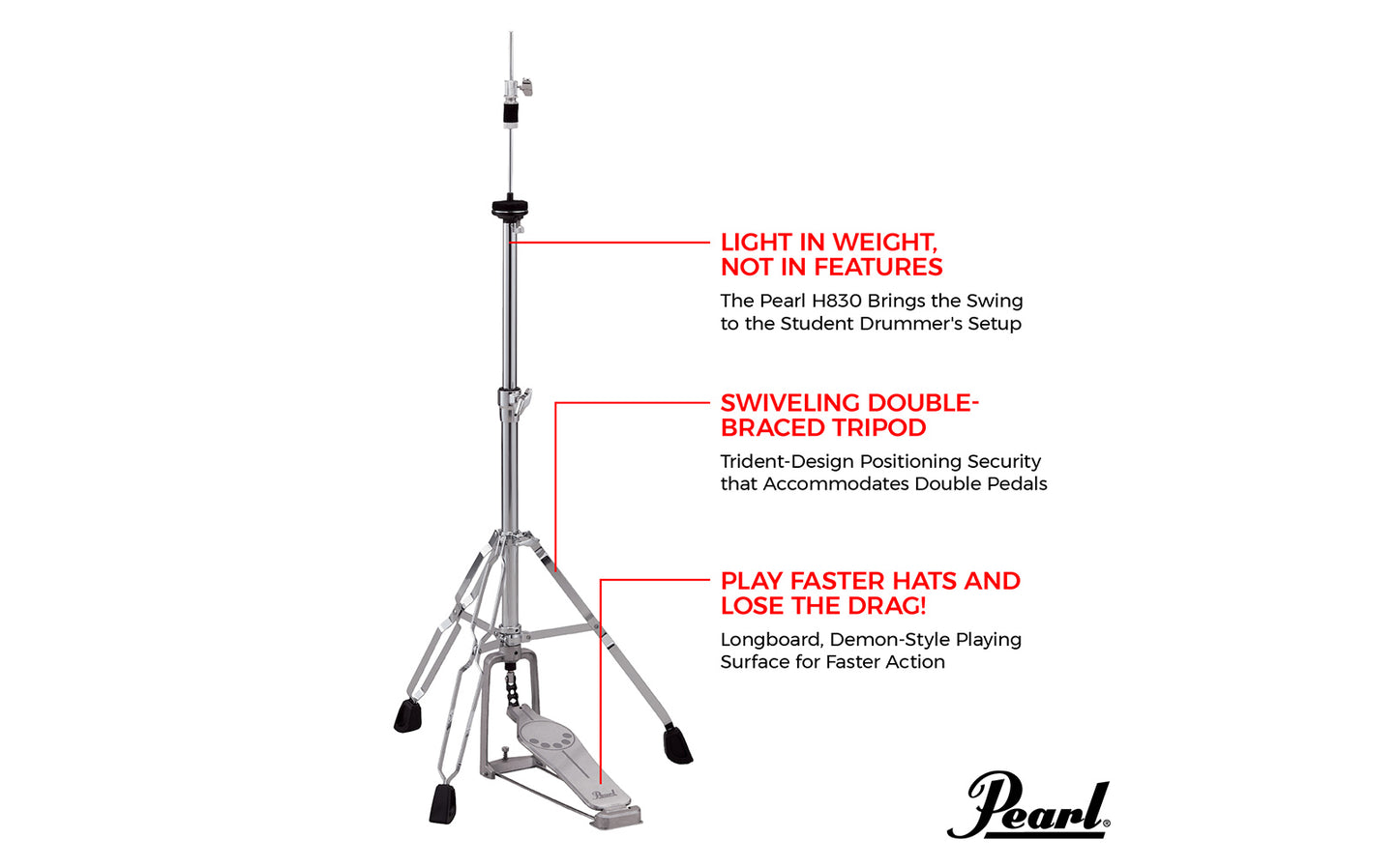 Pearl H830 Hi Hat Stand
