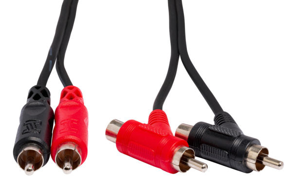 Hosa Stereo Interconnect Dual RCA to Dual Piggyback RCA