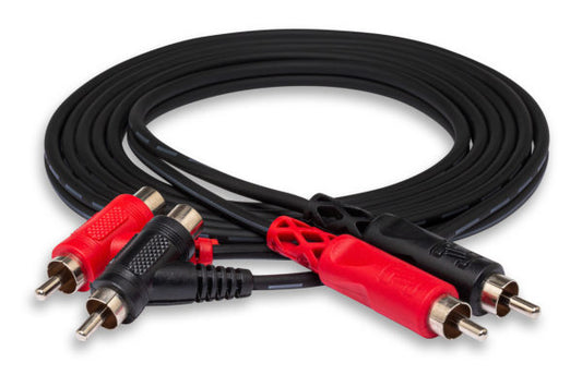 Hosa Stereo Interconnect  Dual RCA to Dual Piggyback RCA