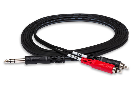 Hosa Insert Cable 1/4 in TRS to Dual RCA