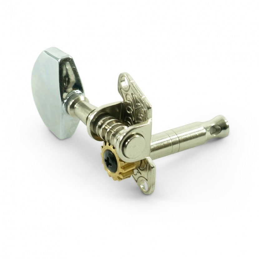 WD 3 Per Side Open Back Steel String Tuning Machines Chrome With Plated Buttons