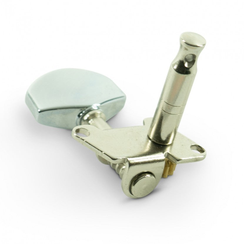 WD 3 Per Side Open Back Steel String Tuning Machines Chrome With Plated Buttons