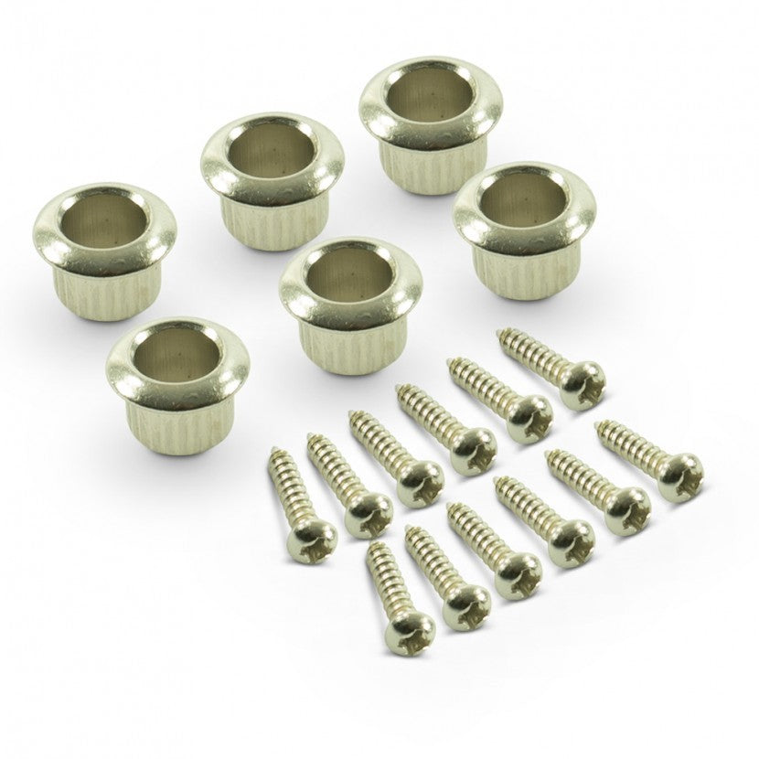 WD 3 Per Side Open Back Steel String Tuning Machines Chrome With Plated Buttons