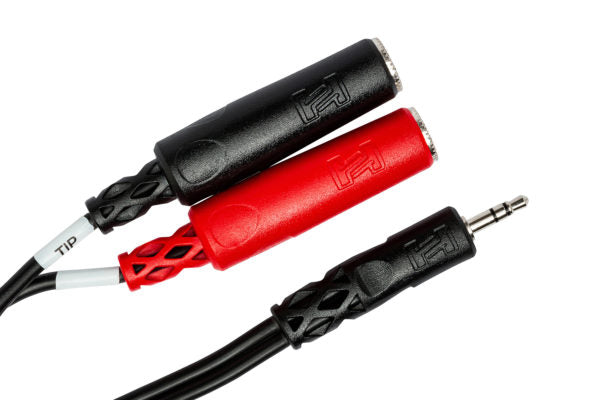 Hosa Stereo Breakout 3.5 mm TRS to Dual 1/4 in TSF