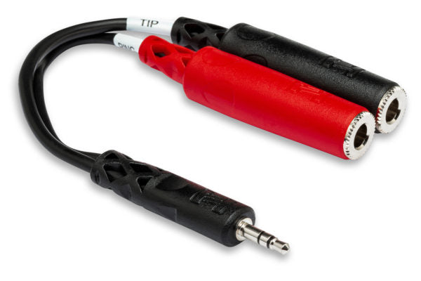 Hosa Stereo Breakout 3.5 mm TRS to Dual 1/4 in TSF
