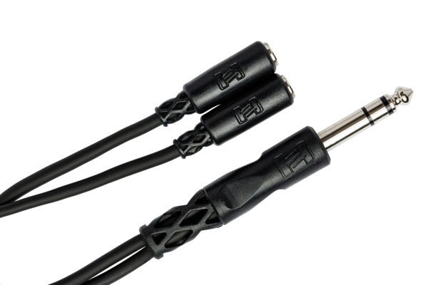 Hosa Y Cable 1/4 in TRS to Dual 3.5 mm TRSF