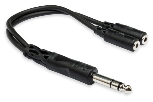 Hosa Y Cable 1/4 in TRS to Dual 3.5 mm TRSF