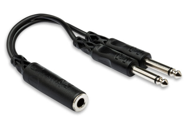 Hosa Y Cable 1/4 in TSF to Dual 1/4 in TS