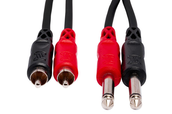 Hosa Stereo Interconnect Dual 1/4 in TS to Dual RCA
