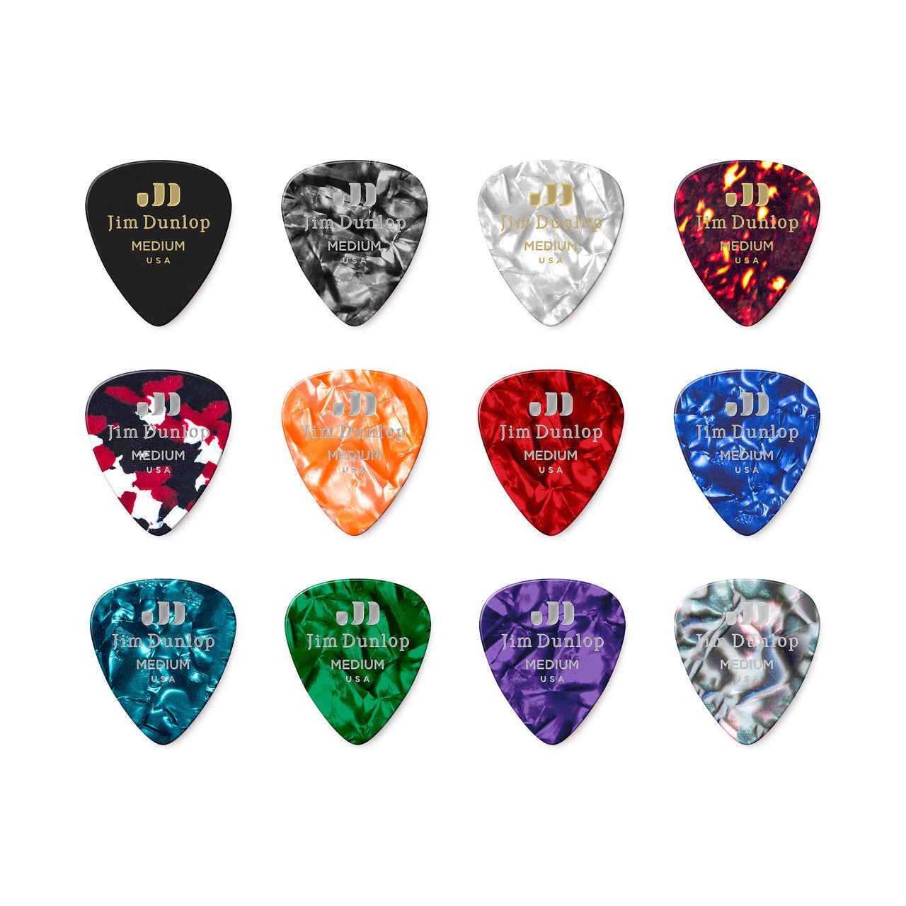 CELLULOID PICK MEDIUM VARIETY PACK - 12 PACK