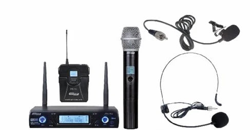 Cordovox JRU-562 UHF/PLL Professional Wireless Handheld, Lavalier, & Headset Microphone and Receiver