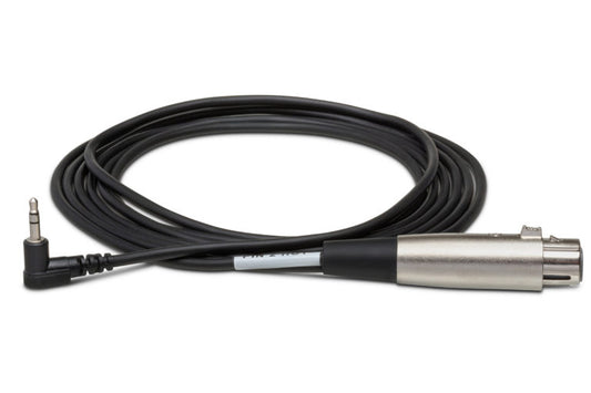 Hosa Microphone Cable XLR3F to Right-angle 3.5 mm TRS