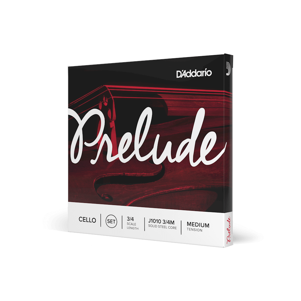 D'Addario Prelude CELLO String Set 3/4 Scale, Medium Tension