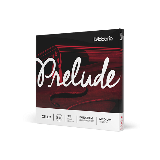 D'Addario Prelude CELLO String Set 3/4 Scale, Medium Tension